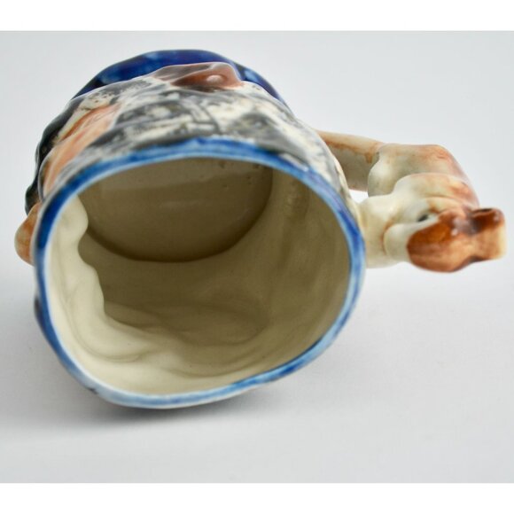 Vintage Pirate Face Mug Winking Beard Ceramic Cup with Squirrel Handle Rare - Picture 5 of 6